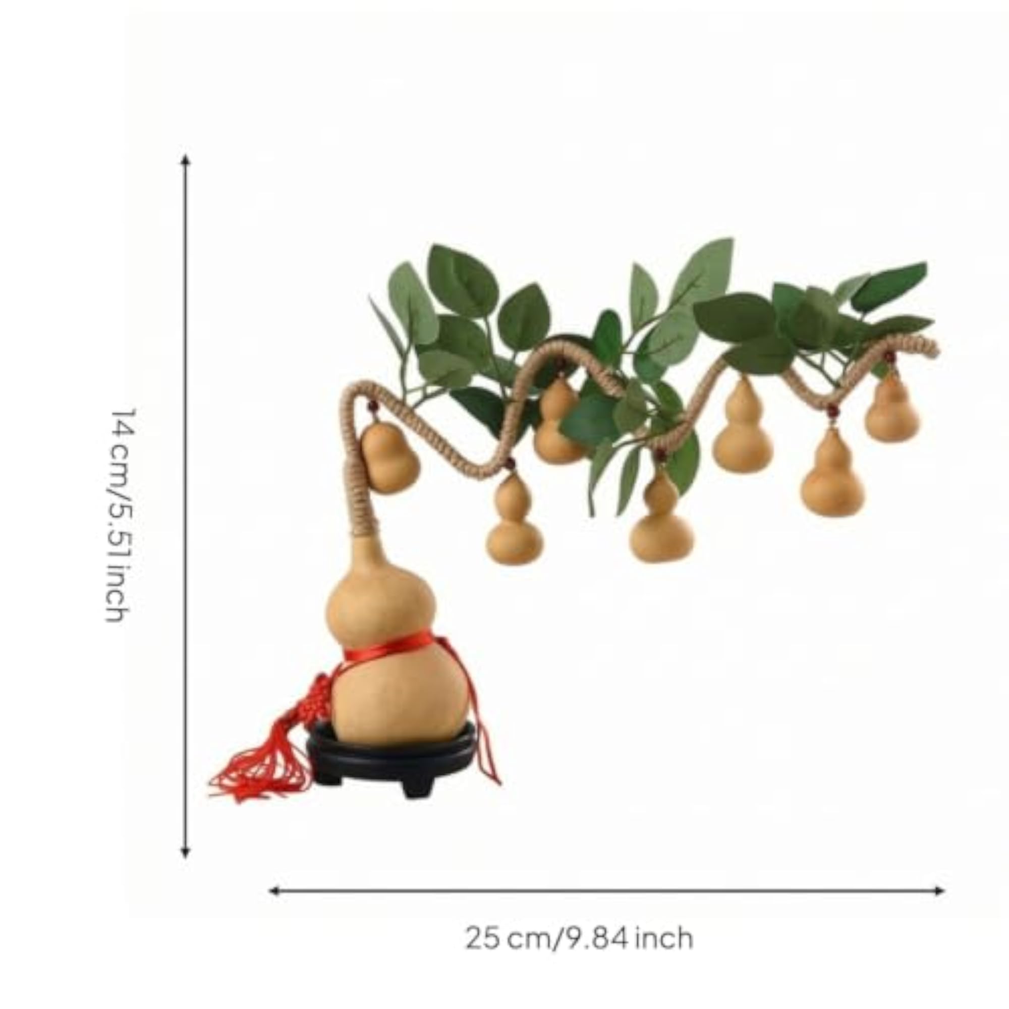 CLOVRIX® Feng Shui Gourd Tree Wealth Gourd Tree with Stand